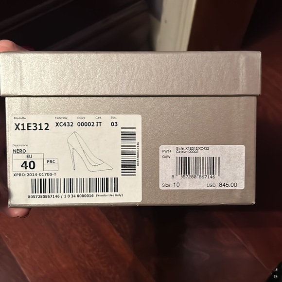 GIORGIO ARMANI BLACK AND SILVER PUMPS - Picture 4 of 4